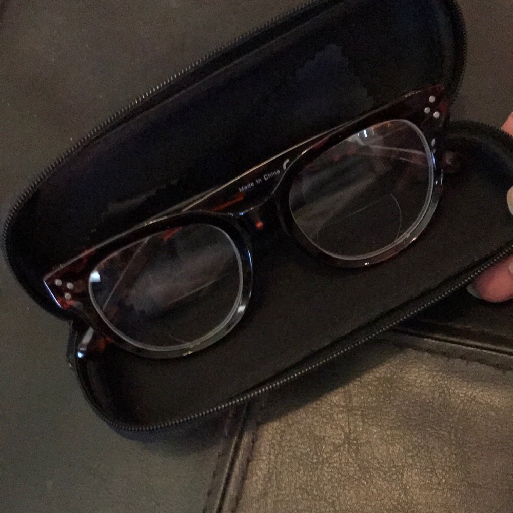 Tortoiseshell Round EYEKEEPER Glasses - Brown/Black - Clear Top +2 Bifocal